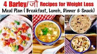 4 Barley  jau Recipe  How to make Barley soup Paratha Uttapam  Weight Loss  In Hindi [upl. by Anaes]