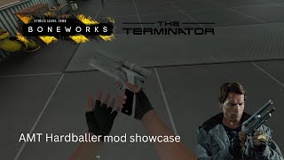 Boneworks Terminator AMT Hardballer mod showcase [upl. by Currier]