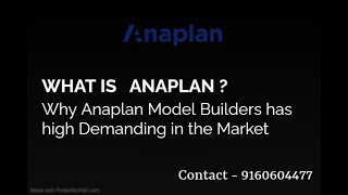 Anaplan Introduction  Anaplan Examples  Anaplan RealTime Training  91 9160604477 [upl. by Rossen956]