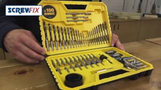 Screwfix  DEWALT COMBINATION DRILL BIT SET 100 PIECE SET [upl. by Ydaj907]