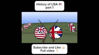 Countryballs  History of USA history countryballs map usa polandball ww2 [upl. by Emiatej]