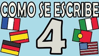 Como se Escribe el Número 4 [upl. by Becca]