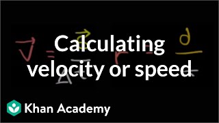 Calculating average velocity or speed  Onedimensional motion  Physics  Khan Academy [upl. by Aicemed]