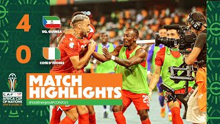 HIGHLIGHTS  Equatorial Guinea 🆚 Côte dIvoire TotalEnergiesAFCON2023  MD3 Group A [upl. by Revned]