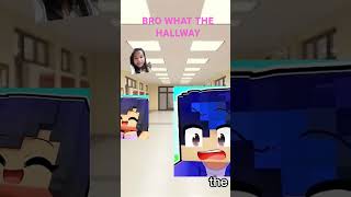 WHAT THE HALLWAY minecraft aphmaucrew minecraftanimation [upl. by Trilly]