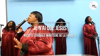 Moi je nai que Jésus Ministère de la Parole [upl. by Ferdinanda867]