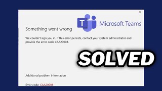 FIXED Microsoft Teams error CAA20008 Error in windows 1011 [upl. by Ahsila]