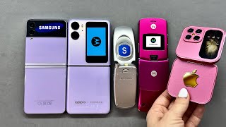 Flip Phone incoming call Z Flip3  Oppo Find 2N  Samsung A800  Motorola Razr V3  i17 Pro [upl. by Worth327]