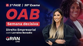 1ª Fase do 38º Exame OAB  Semana decisiva  Direito Empresarial [upl. by Ariayek790]