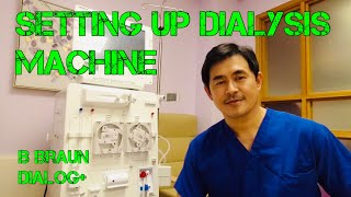 HOW TO LINE BRAUN DIALOG HEMODIALYSIS MACHINE  EASY STEP BY STEP GUIDE TO LINE BRAUN HEMODI [upl. by Odnalo]