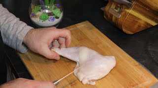 Comment désosser une cuisse de poulet🍗Tu nauras plus besoin de blanc de poulet après cette vidéo😉 [upl. by Auhsoj727]