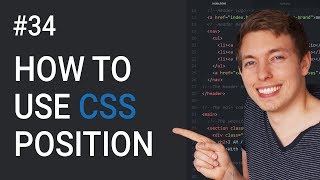 34 How to Use CSS Position to Move Elements  Learn HTML and CSS  Full Course For Beginners [upl. by Mickey]