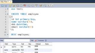 SQL Tutorial  9 Create Table Statement [upl. by Eloc]