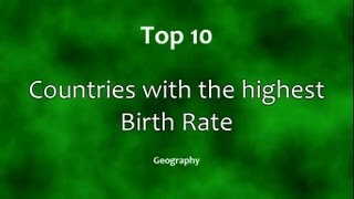 Top 10 Countries with the highest Birth Rate [upl. by Pul]