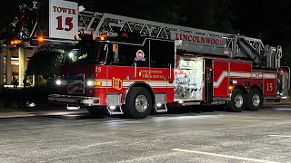 Lincolnwood Fire Department Tower 15 Light Show [upl. by Philbert]