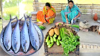 দাদু আজ প্রথমবার পিঁয়াজকলি দিয়ে সামুদ্রিক পারা মাছের রান্না খেলো সাথে চিংড়ি দিয়ে বেগুনের রেসিপি [upl. by Xenos]