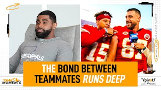 Clyde EdwardsHelaire opens up on Travis Kelce Patrick Mahomes Joe Burrow The Pivot Podcast Clips [upl. by Nairred184]