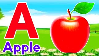 Phonics Song with TWO Words  A For Apple  ABC Alphabet Songs with Sounds for Children [upl. by Anastasie75]