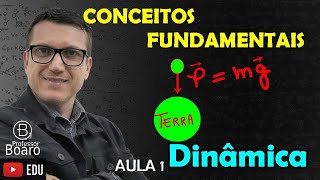 CONCEITOS FUNDAMENTAIS  DINÂMICA  TEORIA  EXERCÍCIOS  AULA 1 [upl. by Goodill660]