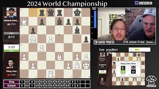 DingGukesh Game 12 live  WC24 [upl. by Luebke156]