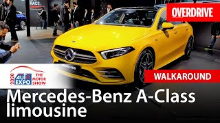 MercedesBenz AClass limousine walkaround  Auto Expo 2020  OVERDRIVE [upl. by Cristy638]