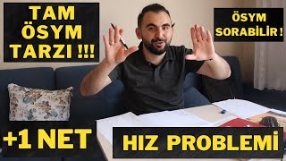 ÖSYM BU HIZ PROBLEMİNİ HİÇ SORMADI bu sorı çıkabilir [upl. by Einegue777]