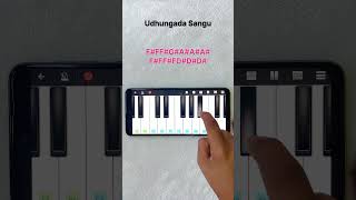 Udhungada Sangu  VIP  Dhanush  Piano Song Tutorial  shortsfeed shorts tamilsongs [upl. by Martha]