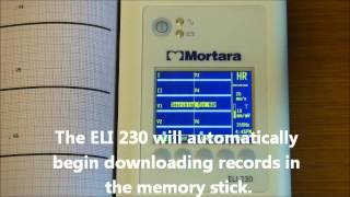 ECG Inteligente Mortara Eli 230  Descarga de estudios a USBwmv [upl. by Mesics813]