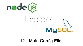 12  Nodejs amp Express  Main config file [upl. by Ashwell824]