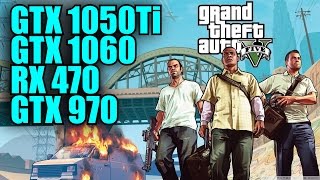 GTA 5 GTX 1050 Ti  GTX 1060  RX 470  GTX 970  1080p  FRAMERATE TEST COMPARISON [upl. by Encratis720]