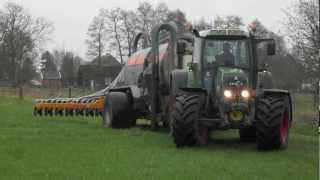 Loonbedrijf Johan Frens mesten in Hierden met Fendt 820 [upl. by Kcirret]