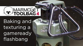 Marmoset Toolbag 4 Beginners Tutorial  Baking amp Texturing a game ready Flashbang [upl. by Peirsen]