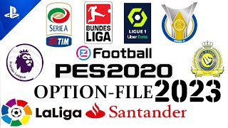 OPTION FILE PES2020SEASON 2023 GRATISFREE DOWNLOAD PS4PS5 [upl. by Ennovy]