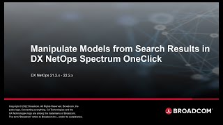 Manipulate Models from Search Results in DX NetOps Spectrum OneClick [upl. by Norved122]