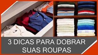 Como Dobrar Camisa Camiseta e Meia  3 Dicas [upl. by Benn]