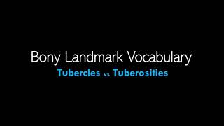 Tubercles vs Tuberosities [upl. by Aninad]