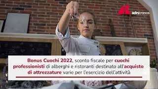 Bonus cuochi 2022 come funziona [upl. by Demah]