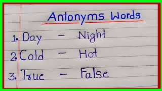 Antonyms words  20 Antonyms word in English  Opposite words  Most common and useful Antonyms [upl. by Ahsier]