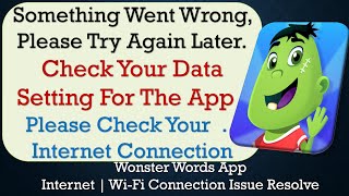 Wonster Words App something went wrong please try again later problem solution [upl. by Orsa]