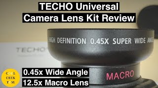 TECHO Universal Camera Lens Kit Review 045x Wide Angle amp 125x Macro Lens [upl. by Piks]