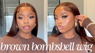 this is your sign to get a chocolate brown wig install tutorial with widows peak 😍  ft Alipearl [upl. by Sonaj196]