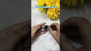 DIY Kundan Earrings Stud💝shorts diy kundanjewellery handmade craft handmadejewelrykundanart [upl. by Akeret]