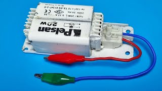 NO NEED TO BUY EXPENSIVE Make an INVERTER from a used Light Transformer [upl. by Wunder]