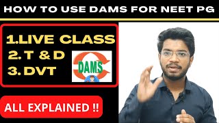 How to use DAMS TND for NEET PG preparation  How to use DAMS DVT  How to Crack NEET PG neetpg2023 [upl. by Leong]