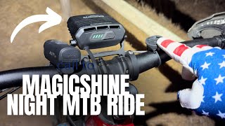 MTB night ride with Magicshine Bowtie Rim Trail review San Diego [upl. by Petrine]