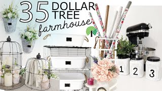 35 Farmhouse Dollar Tree DIY Crafts  Pretty and EASY Ideas [upl. by Joyann166]