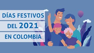 Días festivos del 2021 en Colombia [upl. by Suckram]