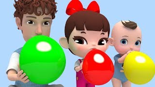 Funny Cute Five Little Ducks Nursery Rhymes  Learn Colors with Finger Family Song For Kids [upl. by Bortman]