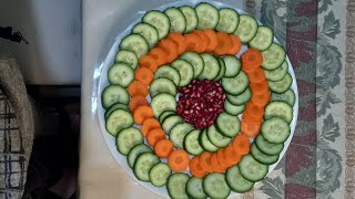 SLICING and DECORATING carote cetrioli melograno slicing shortvideo viralvideo [upl. by Reffotsirk]