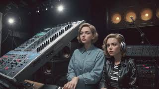 Stylish modern music studio young stylish beautiful women playing synthesisers [upl. by Akeemaj]